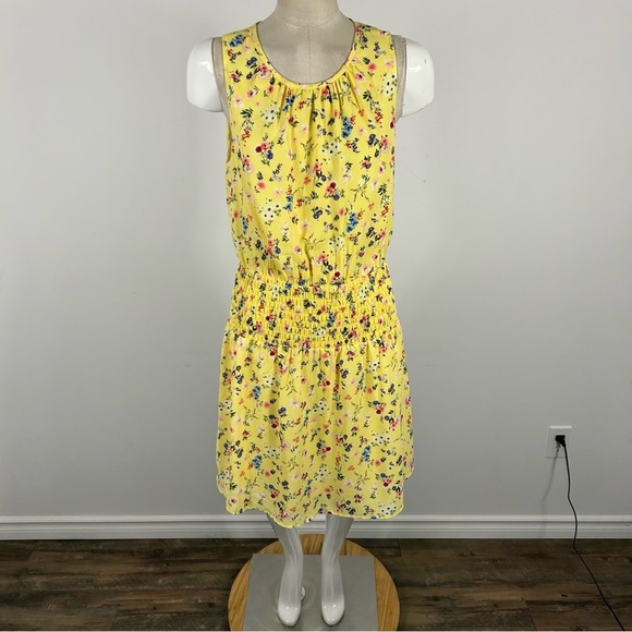 Design lab Floral Yellow Sleeveless Dress S - Picture 3 of 12